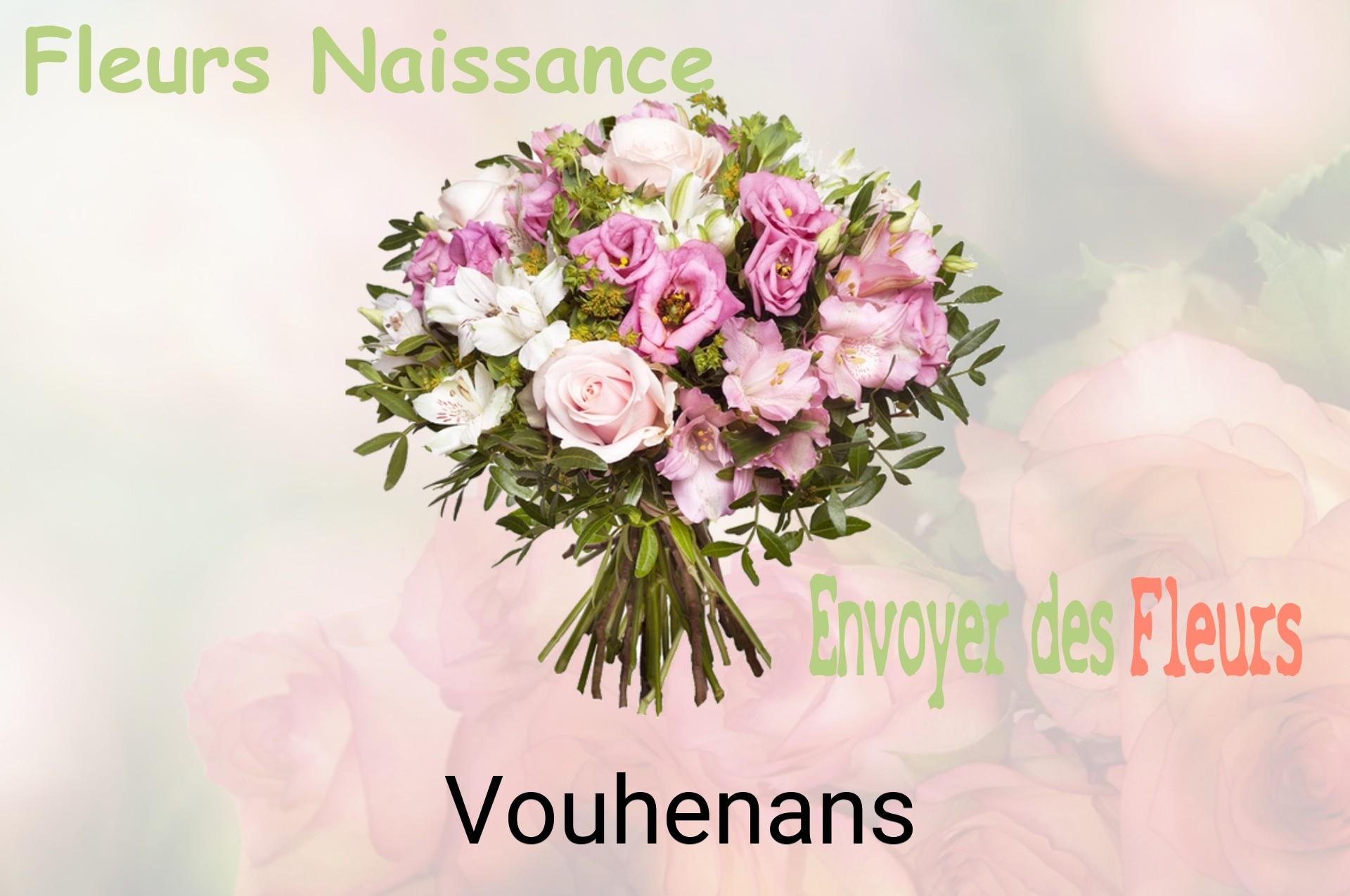 Bouquet de fleurs de naissance livré à Vouhenans